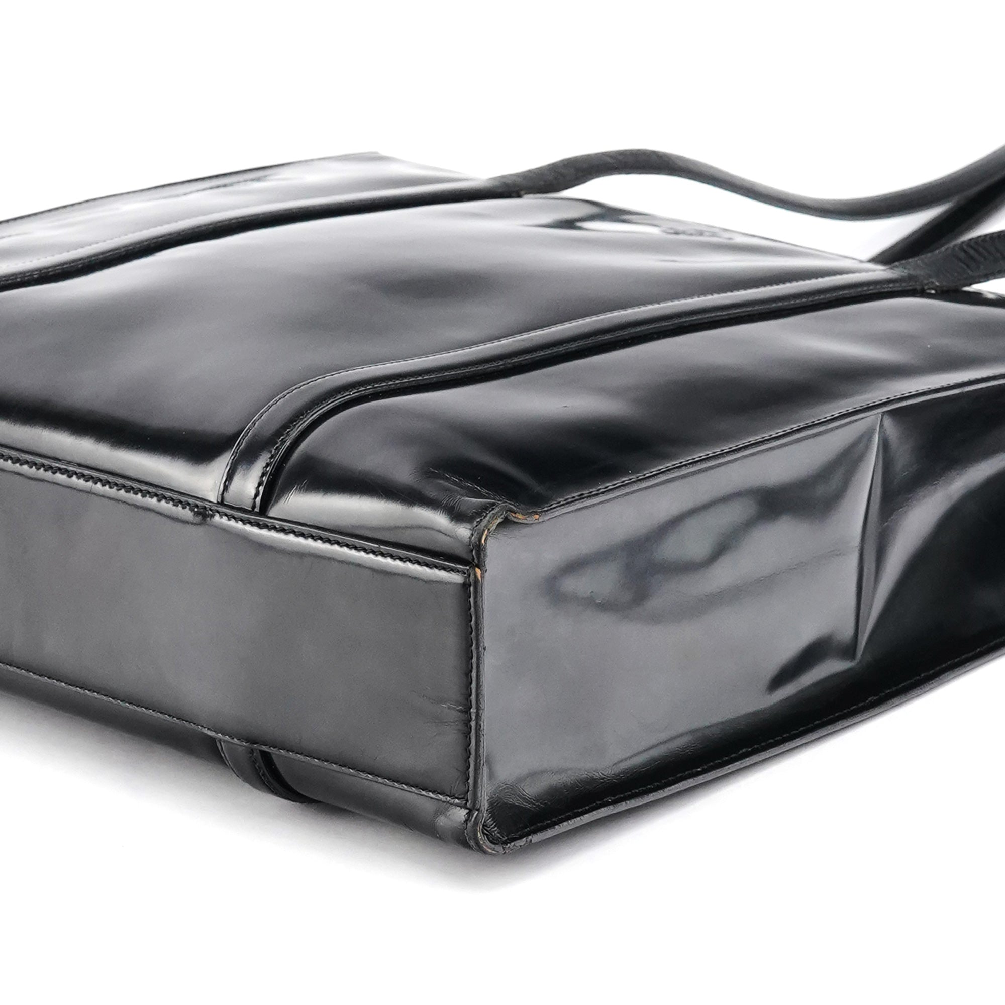 Prada 1995 Black Spazolato Sport Tote Bag