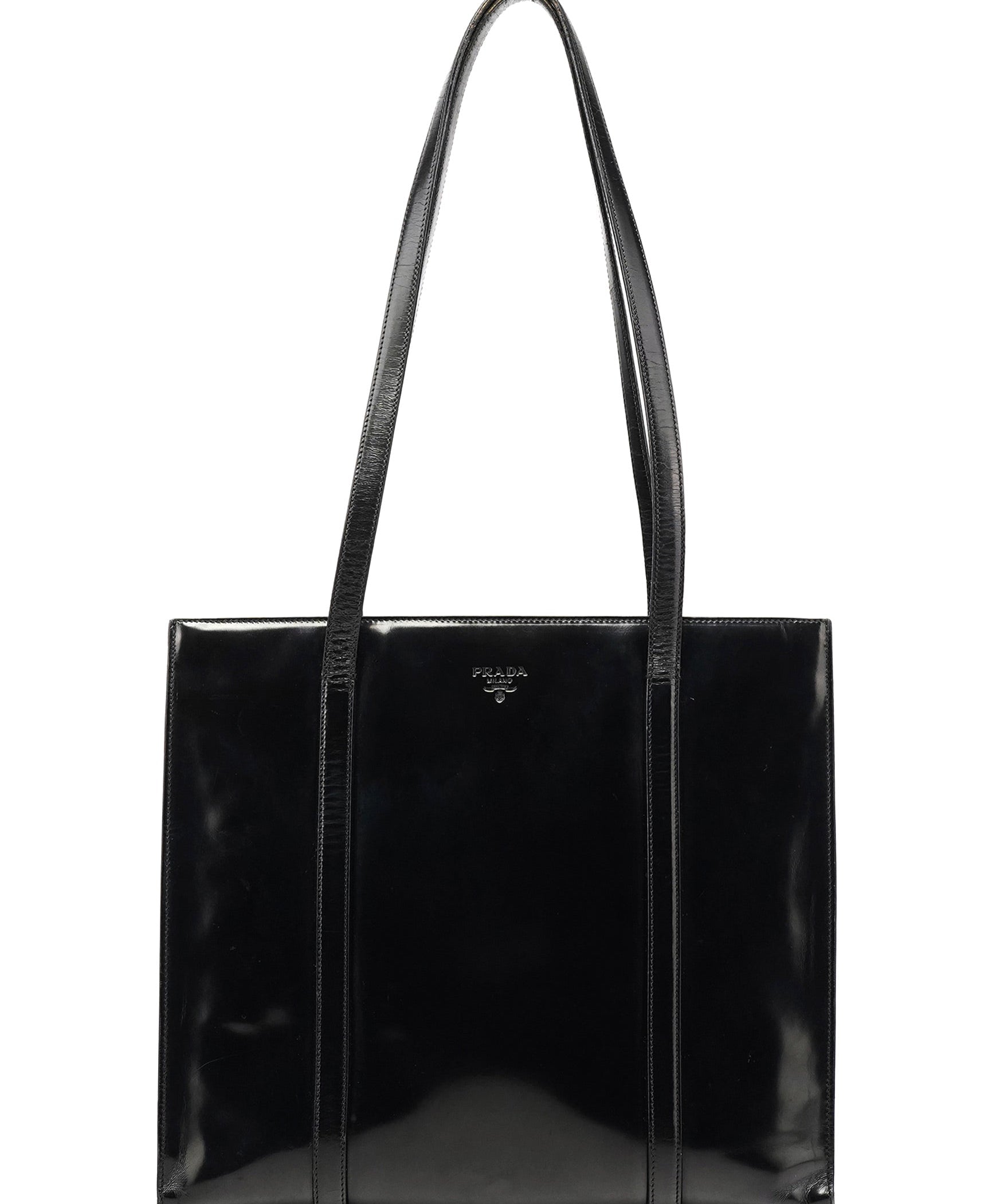 Prada 1995 Black Spazolato Sport Tote Bag