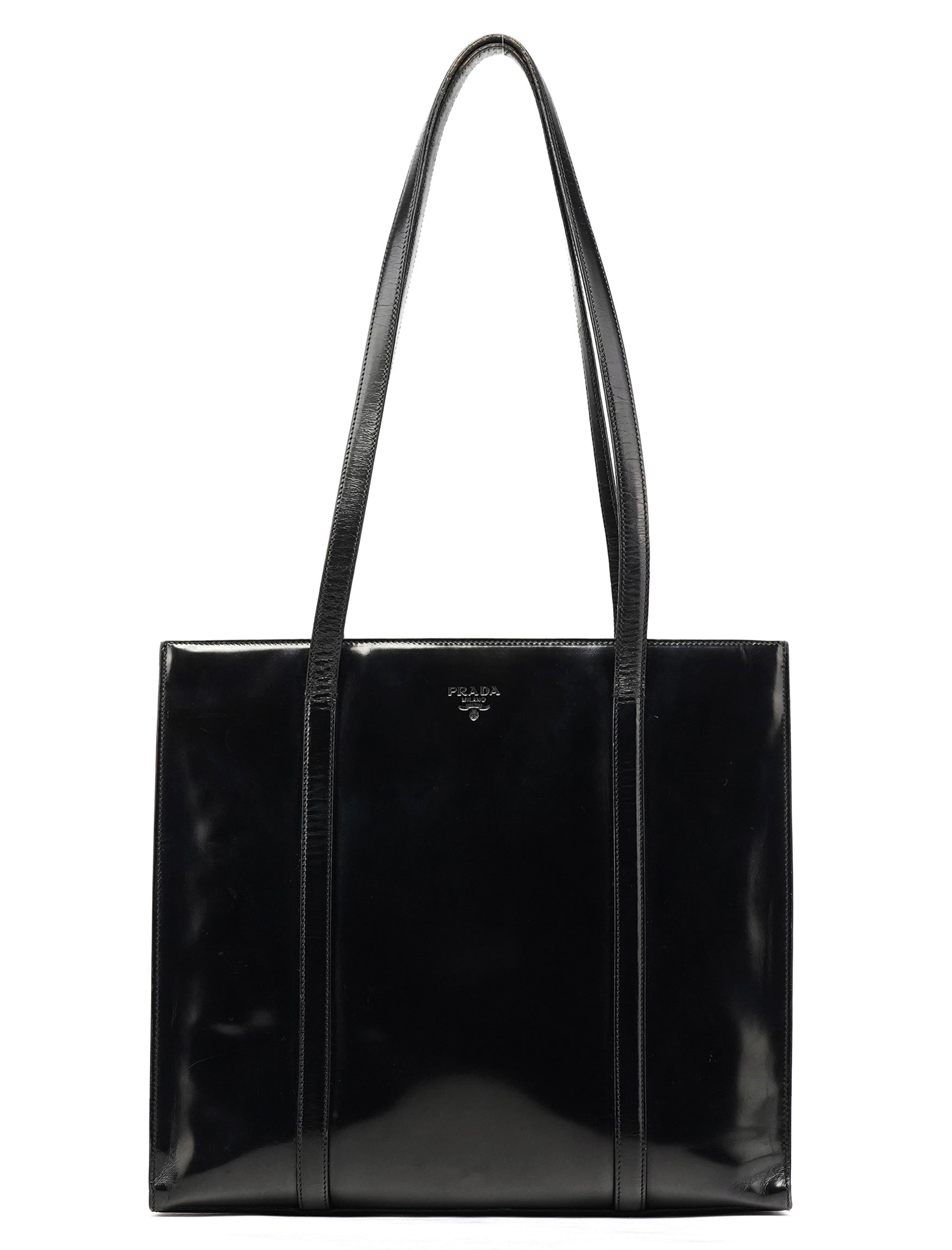 Prada 1995 Black Spazolato Sport Tote Bag
