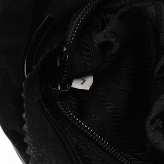 Prada 1995 Black Spazzolato Bucket Bag