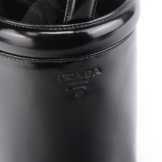 Prada 1995 Black Spazzolato Bucket Bag