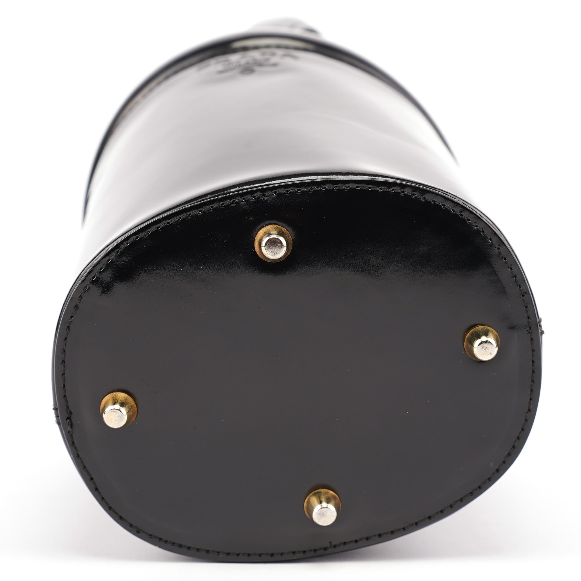 Prada 1995 Black Spazzolato Bucket Bag