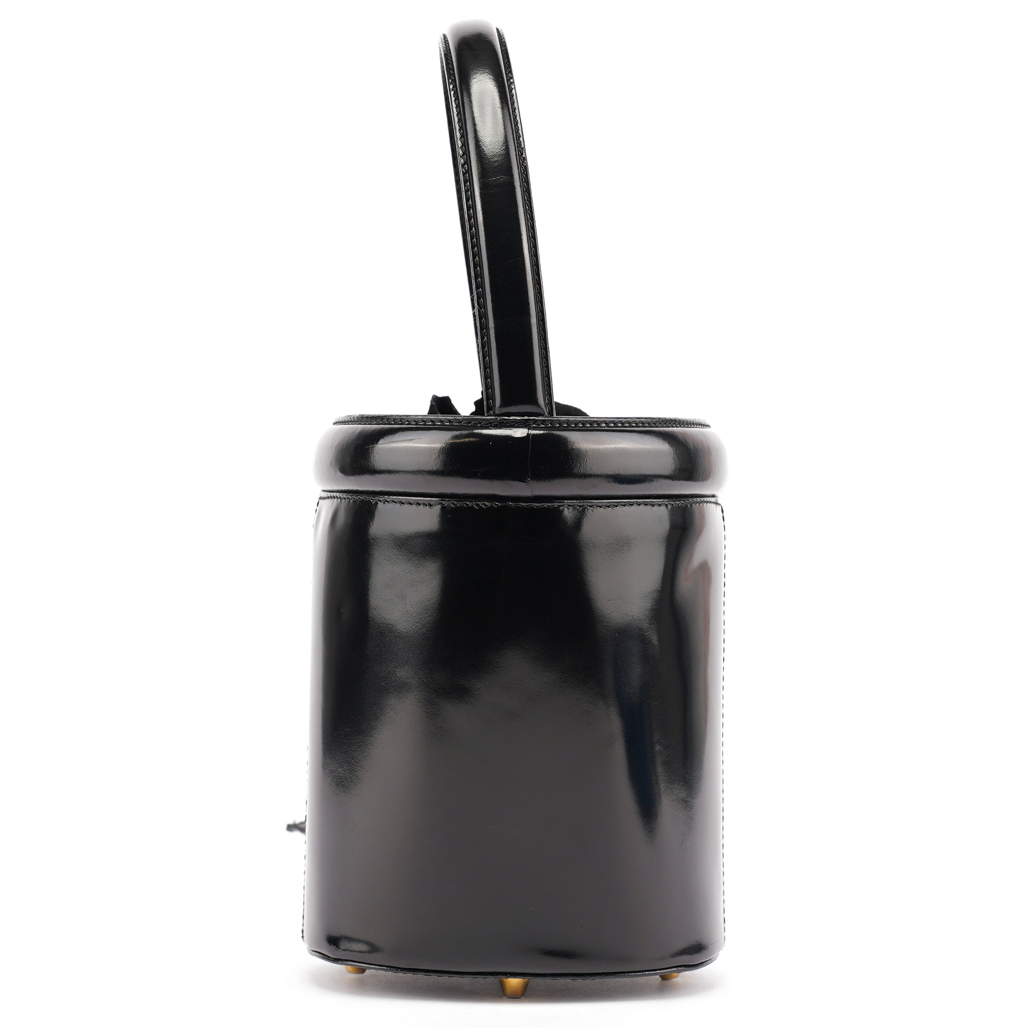 Prada 1995 Black Spazzolato Bucket Bag
