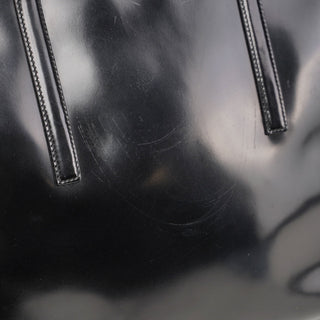 Prada 1995 Black Spazzolato Clutch Tote Bag