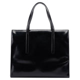 Prada 1995 Black Spazzolato Clutch Tote Bag