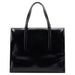 Prada 1995 Black Spazzolato Clutch Tote Bag