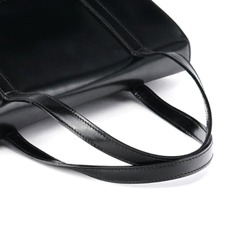 Prada 1995 Black Spazzolato Flap Tote Bag