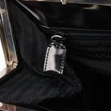 Prada 1995 Black Spazzolato Sport Clutch Tote Bag