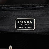 Prada 1995 Black Spazzolato Sport Clutch Tote Bag
