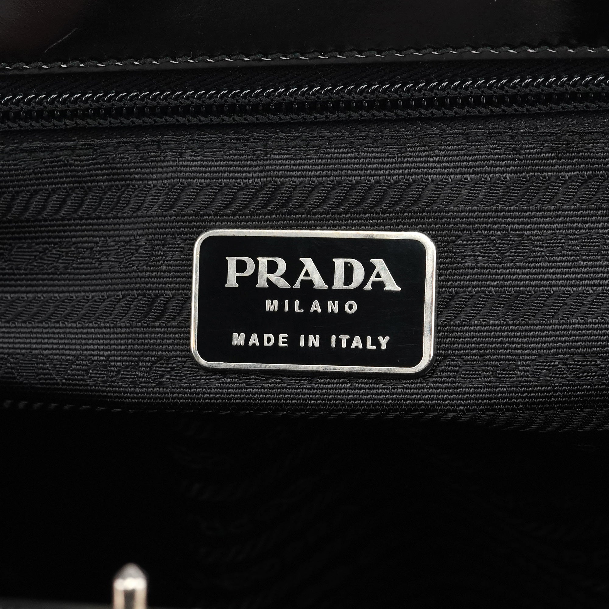 Prada 1995 Black Spazzolato Sport Clutch Tote Bag