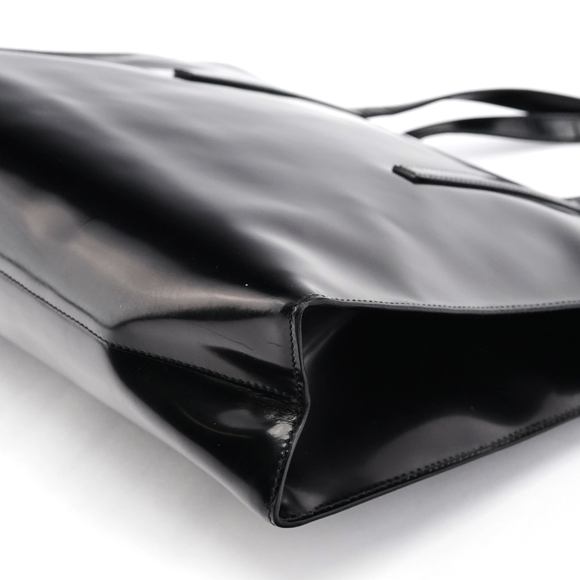 Prada 1995 Black Spazzolato Sport Clutch Tote Bag