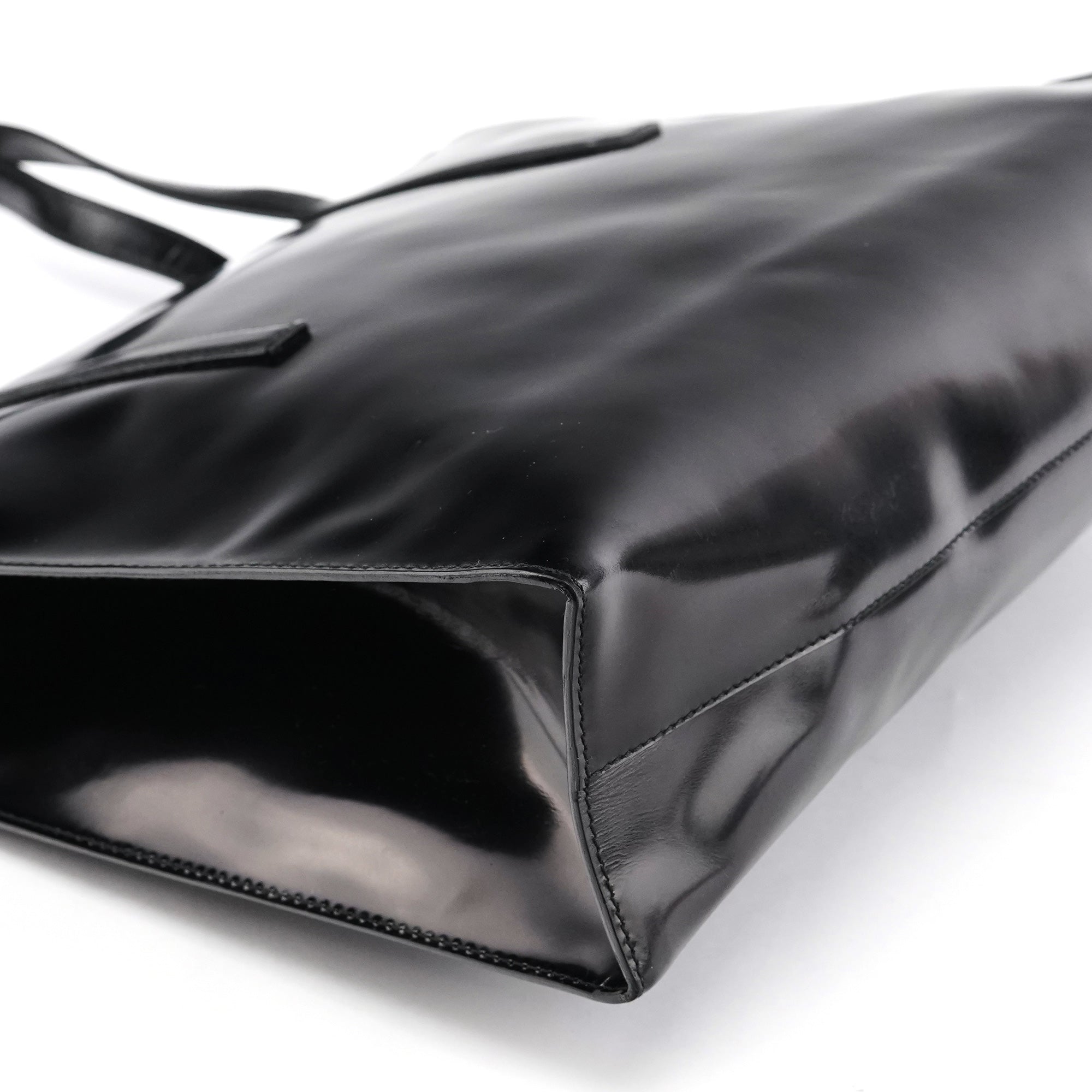 Prada 1995 Black Spazzolato Sport Clutch Tote Bag