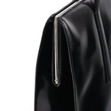 Prada 1995 Black Spazzolato Sport Clutch Tote Bag