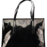 Prada 1995 Black Spazzolato Sport Clutch Tote Bag