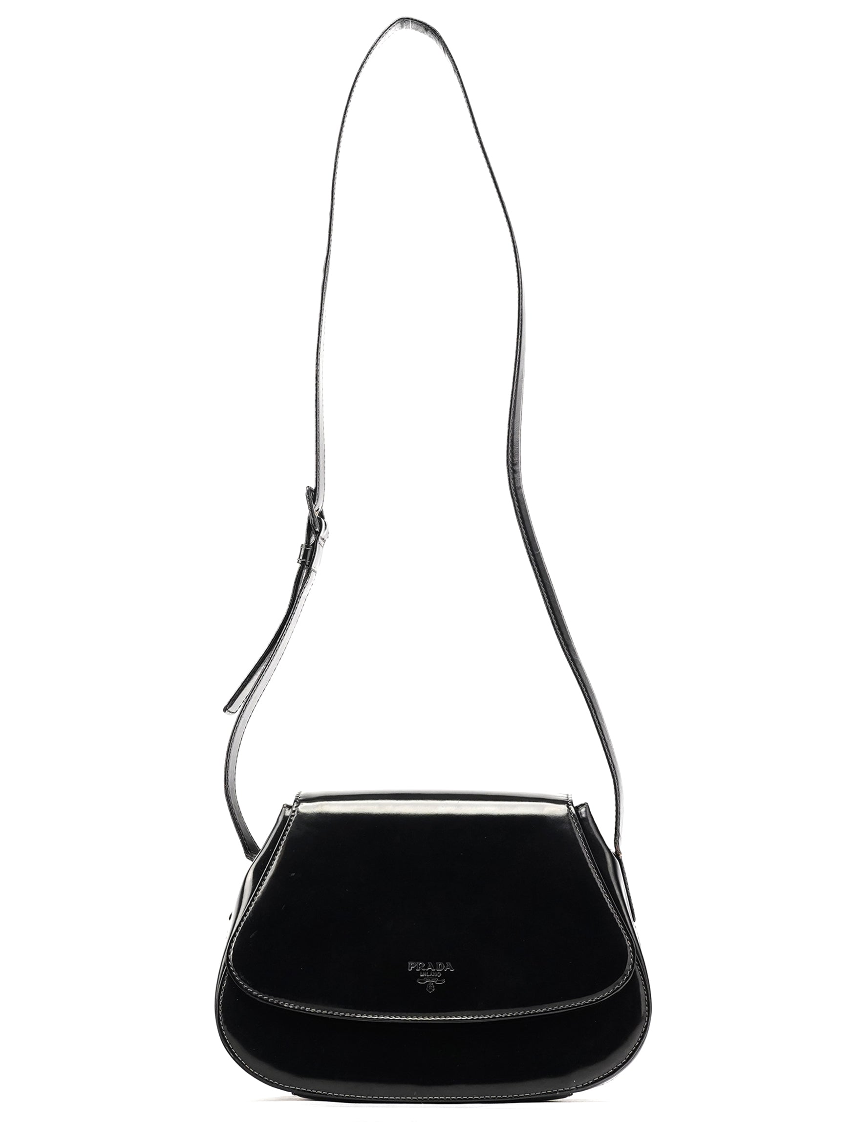 Prada 1995 Black Spazzolato Sport Crossbody Bag