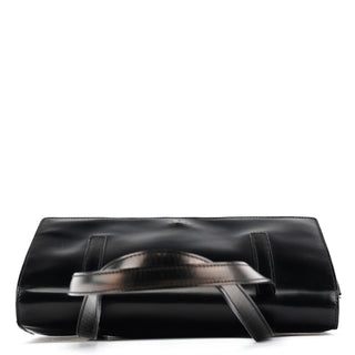 Prada 1995 Black Spazzolato Sport Flap Tote Bag
