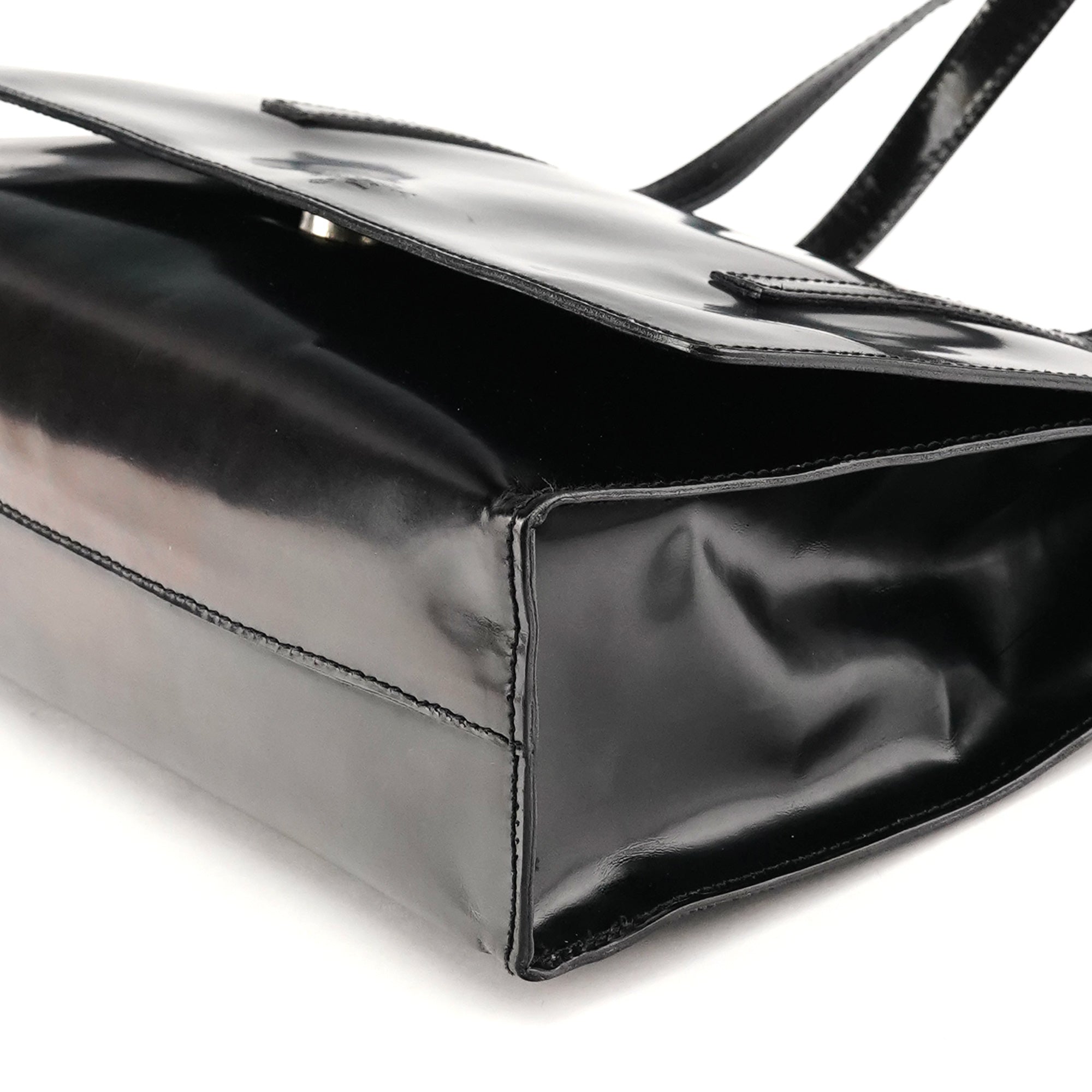 Prada 1995 Black Spazzolato Sport Flap Tote Bag