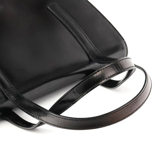 Prada 1995 Black Spazzolato Sport Flap Tote Bag