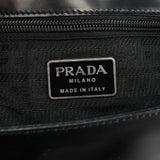 Prada 1995 Black Spazzolato Sport Flap Tote Bag