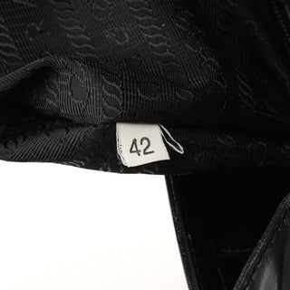 Prada 1995 Black Spazzolato Sport Flap Tote Bag