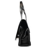 Prada 1995 Black Spazzolato Sport Flap Tote Bag