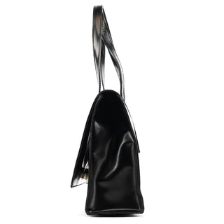 Prada 1995 Black Spazzolato Sport Flap Tote Bag