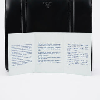 Prada 1995 Black Spazzolato Sport Tote Bag