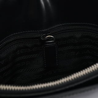 Prada 1995 Black Spazzolato Sport Tote Bag