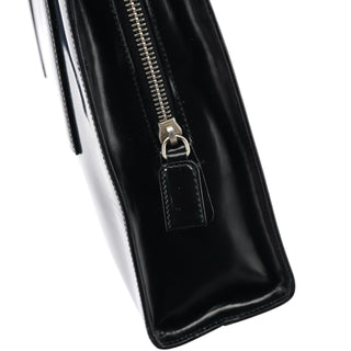 Prada 1995 Black Spazzolato Sport Tote Bag