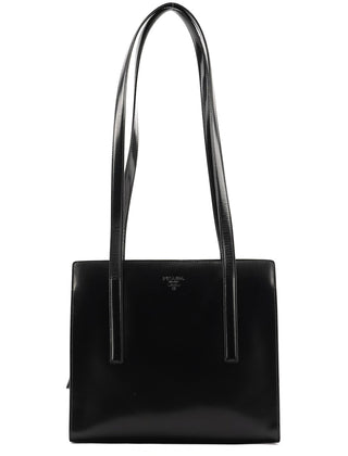 Prada 1995 Black Spazzolato Sport Tote Bag