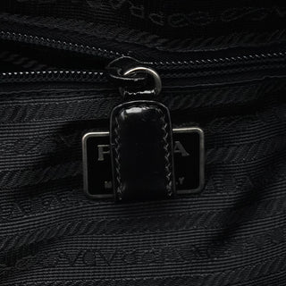 Prada 1995 Black Spazzolato Sport Tote Bag