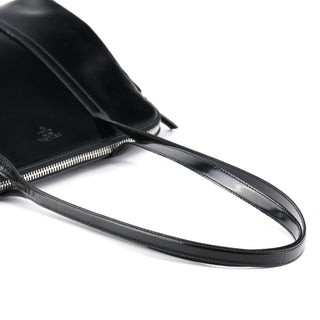 Prada 1995 Black Spazzolato Sport Tote Bag