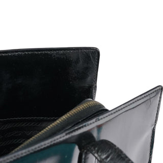 Prada 1995 Black Spazzolato Sport Tote Bag