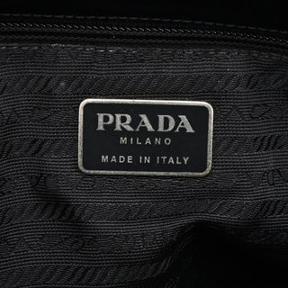 Prada 1995 Black Spazzolato Sport Tote Bag