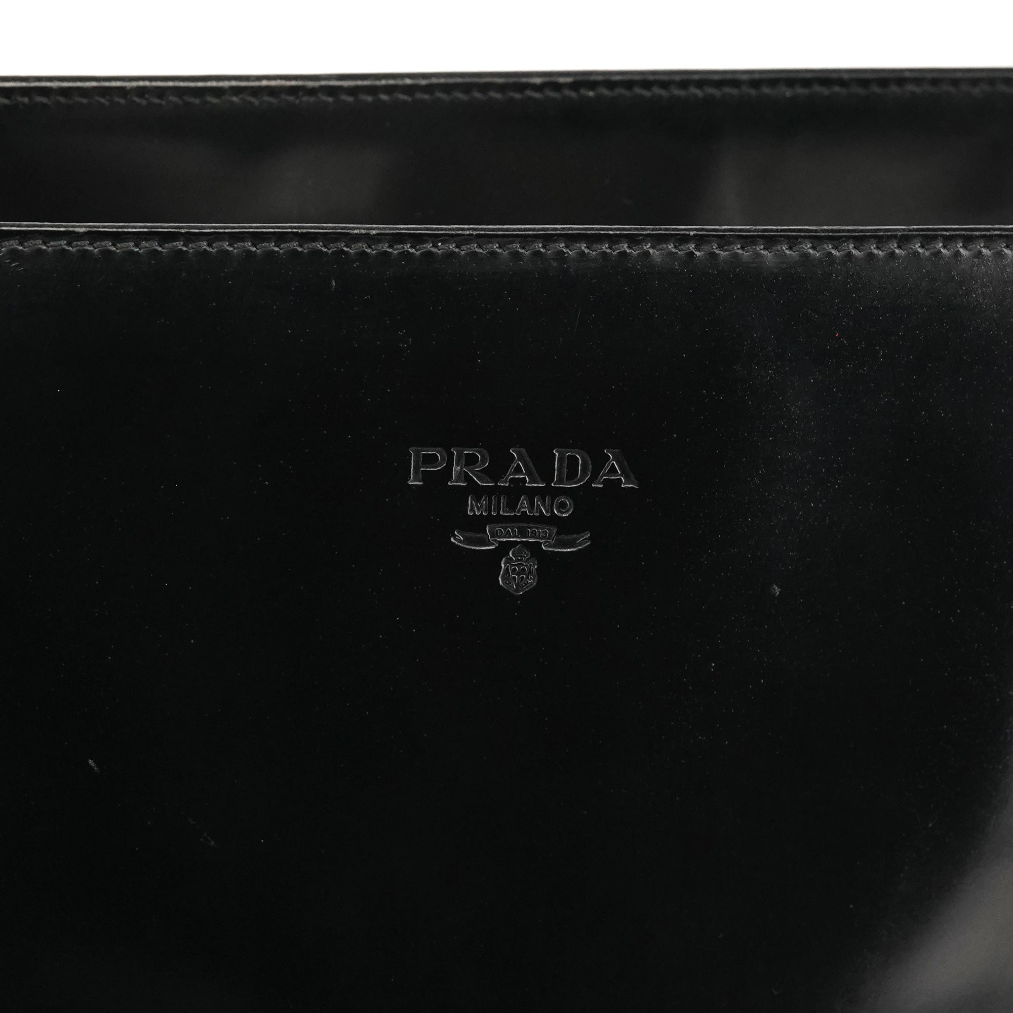 Prada 1995 Black Spazzolato Sport Tote Bag