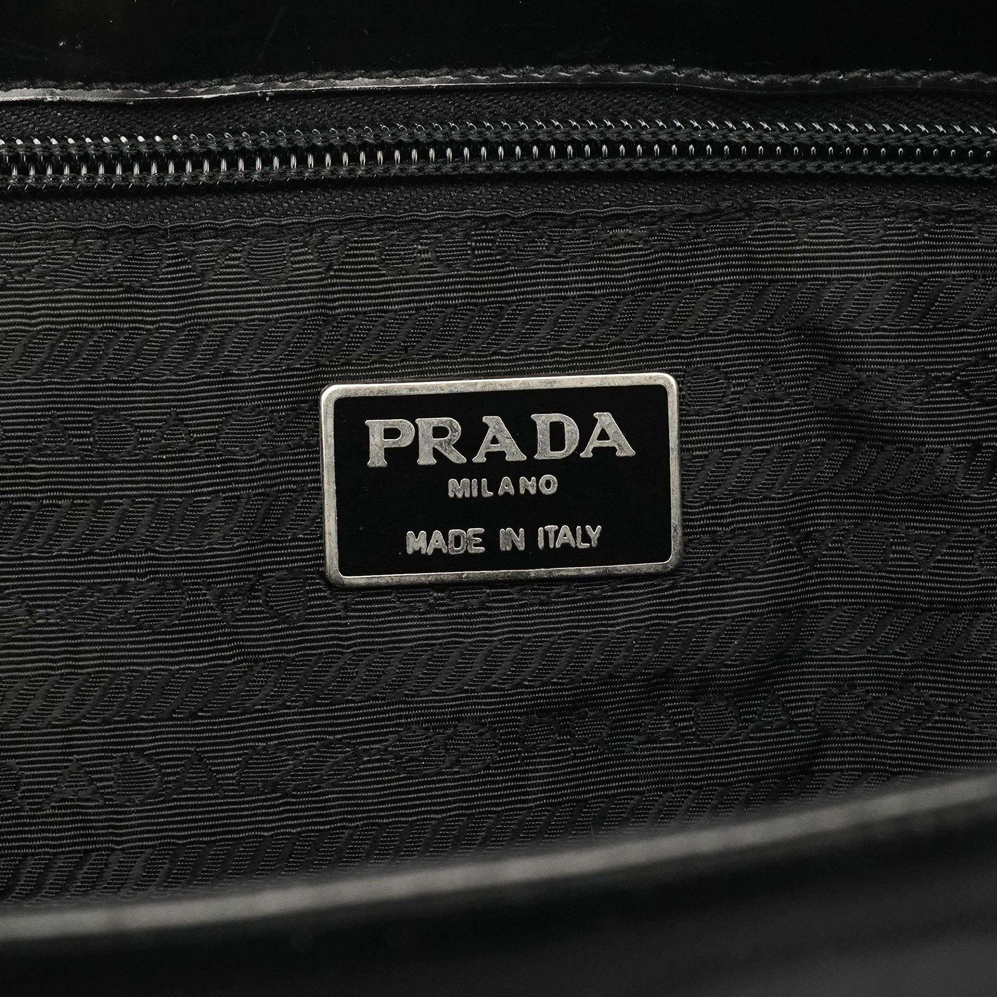Prada 1995 Black Spazzolato Sport Tote Bag