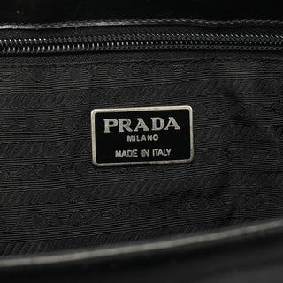 Prada 1995 Black Spazzolato Sport Tote Bag