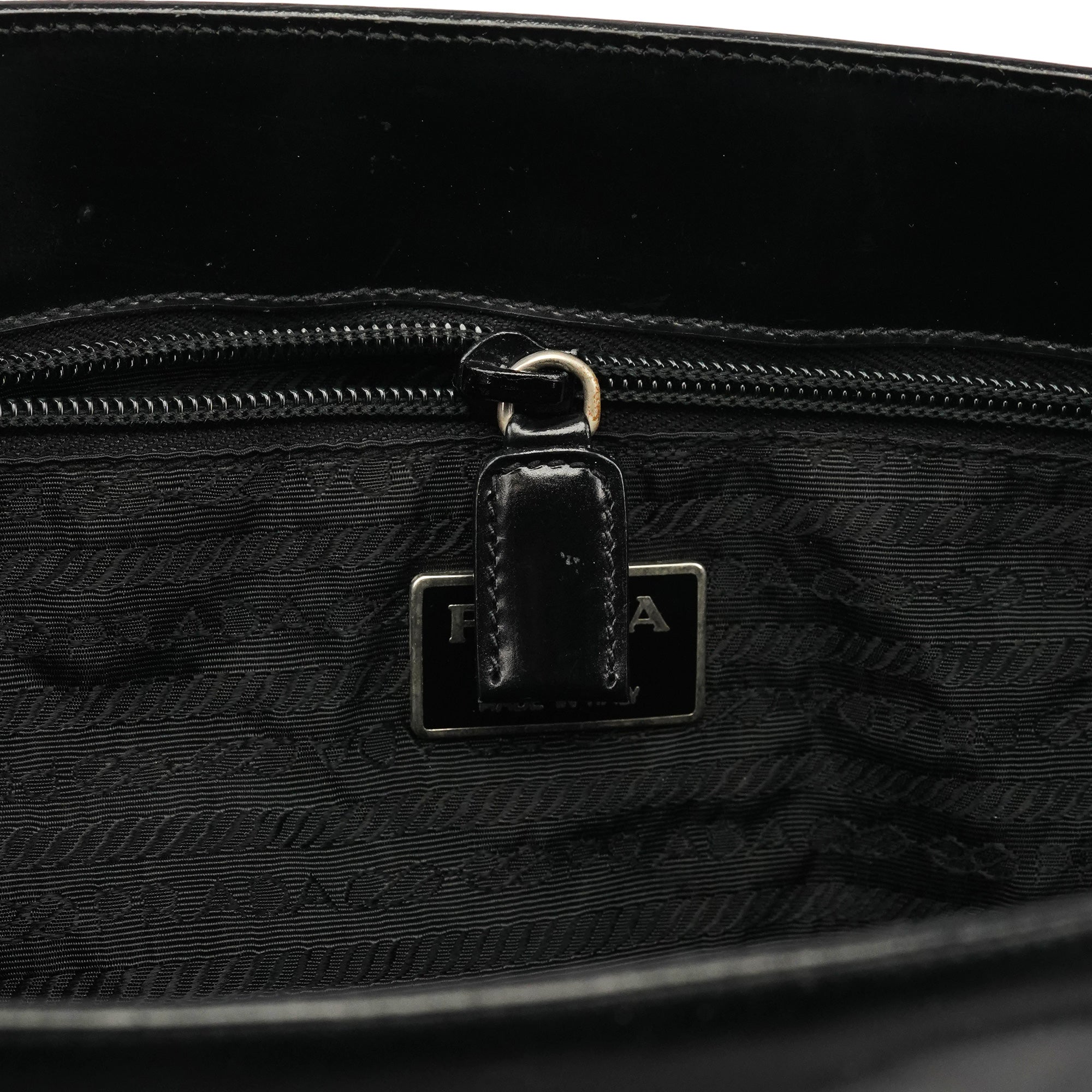 Prada 1995 Black Spazzolato Sport Tote Bag