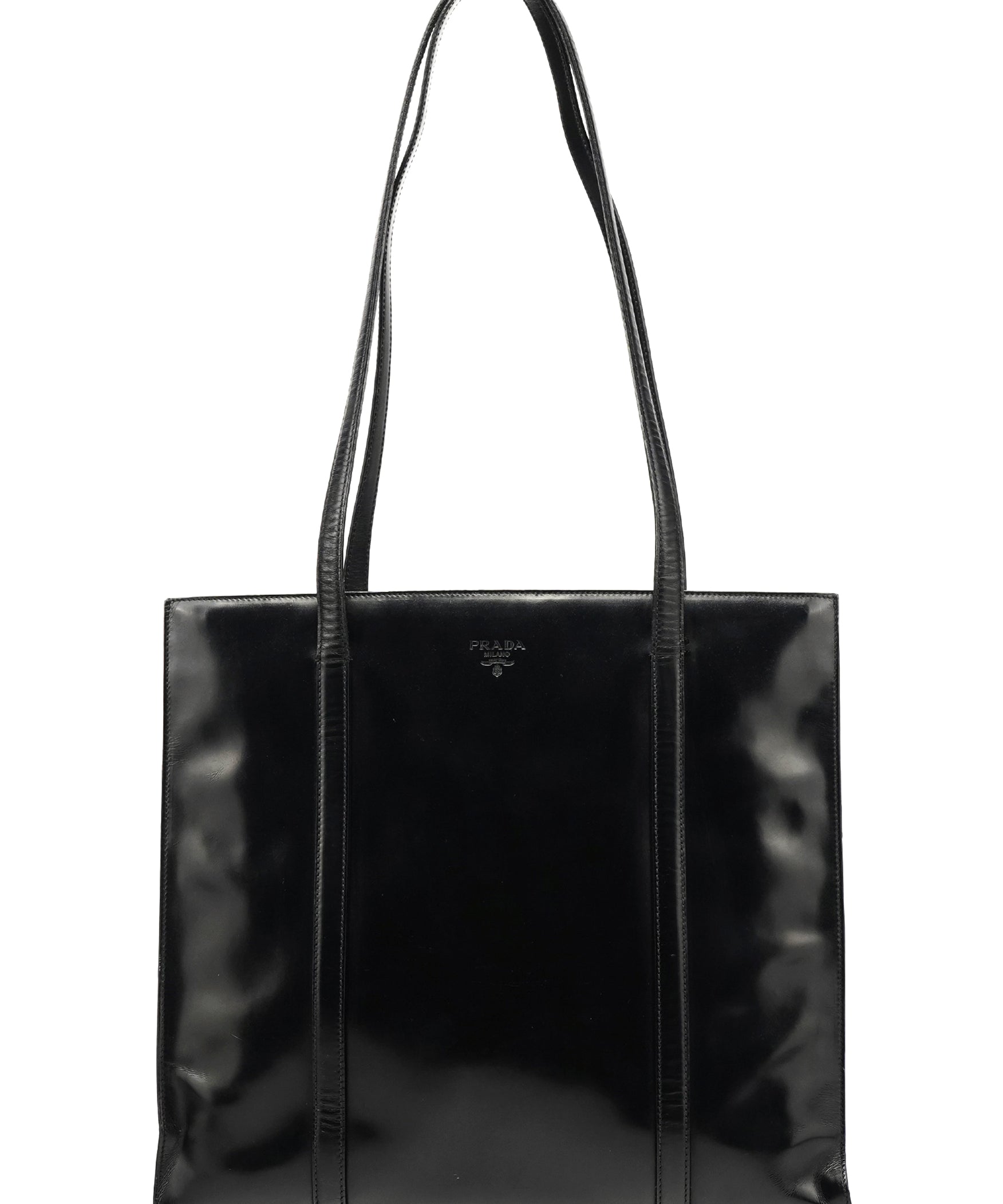 Prada 1995 Black Spazzolato Sport Tote Bag