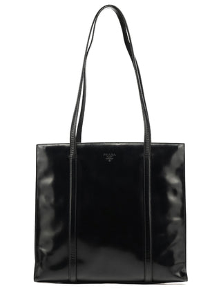 Prada 1995 Black Spazzolato Sport Tote Bag