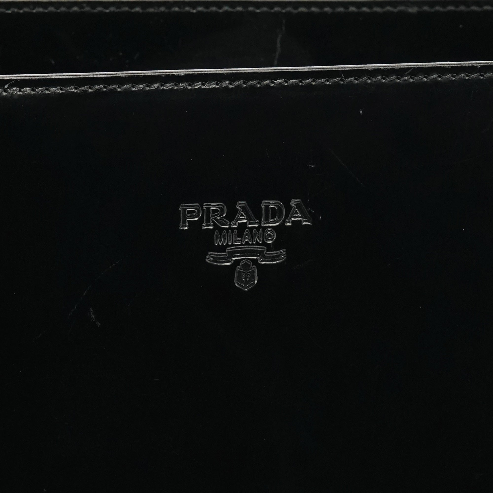 Prada 1995 Black Spazzolato Sport Tote Bag