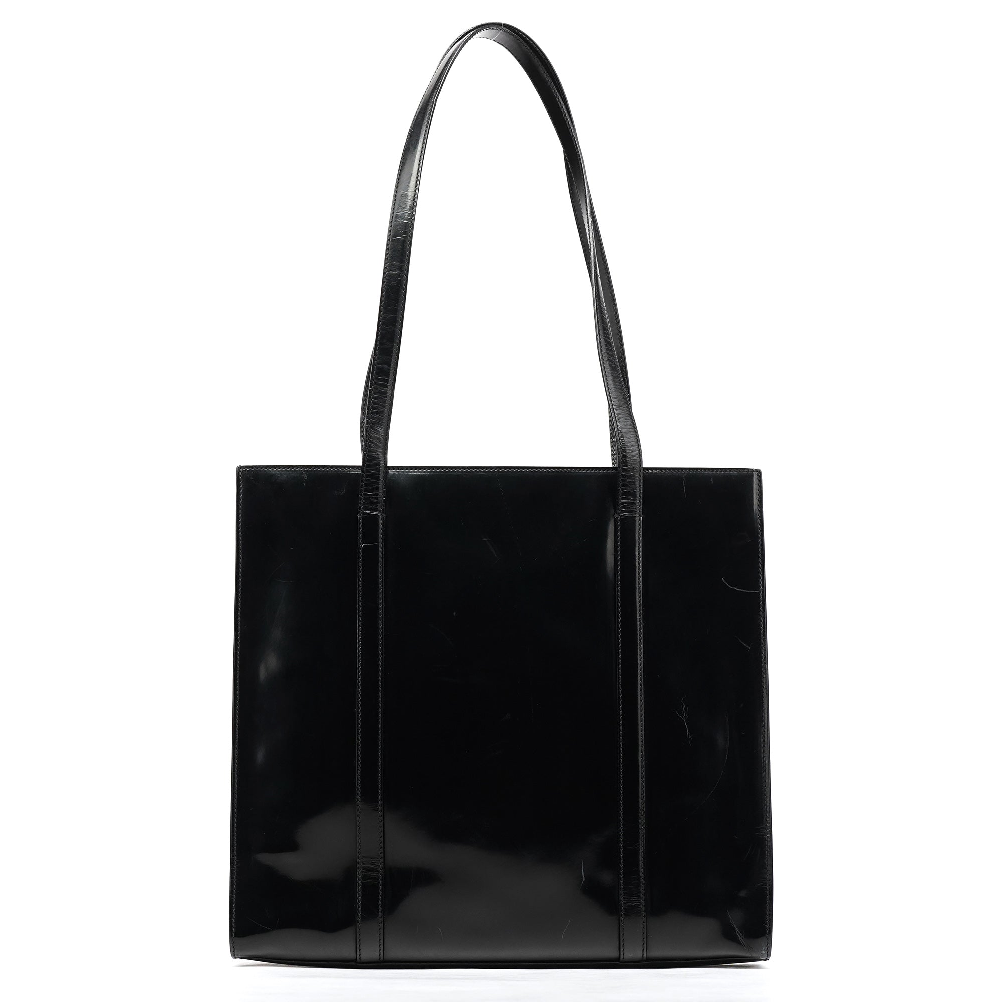 Prada 1995 Black Spazzolato Sport Tote Bag