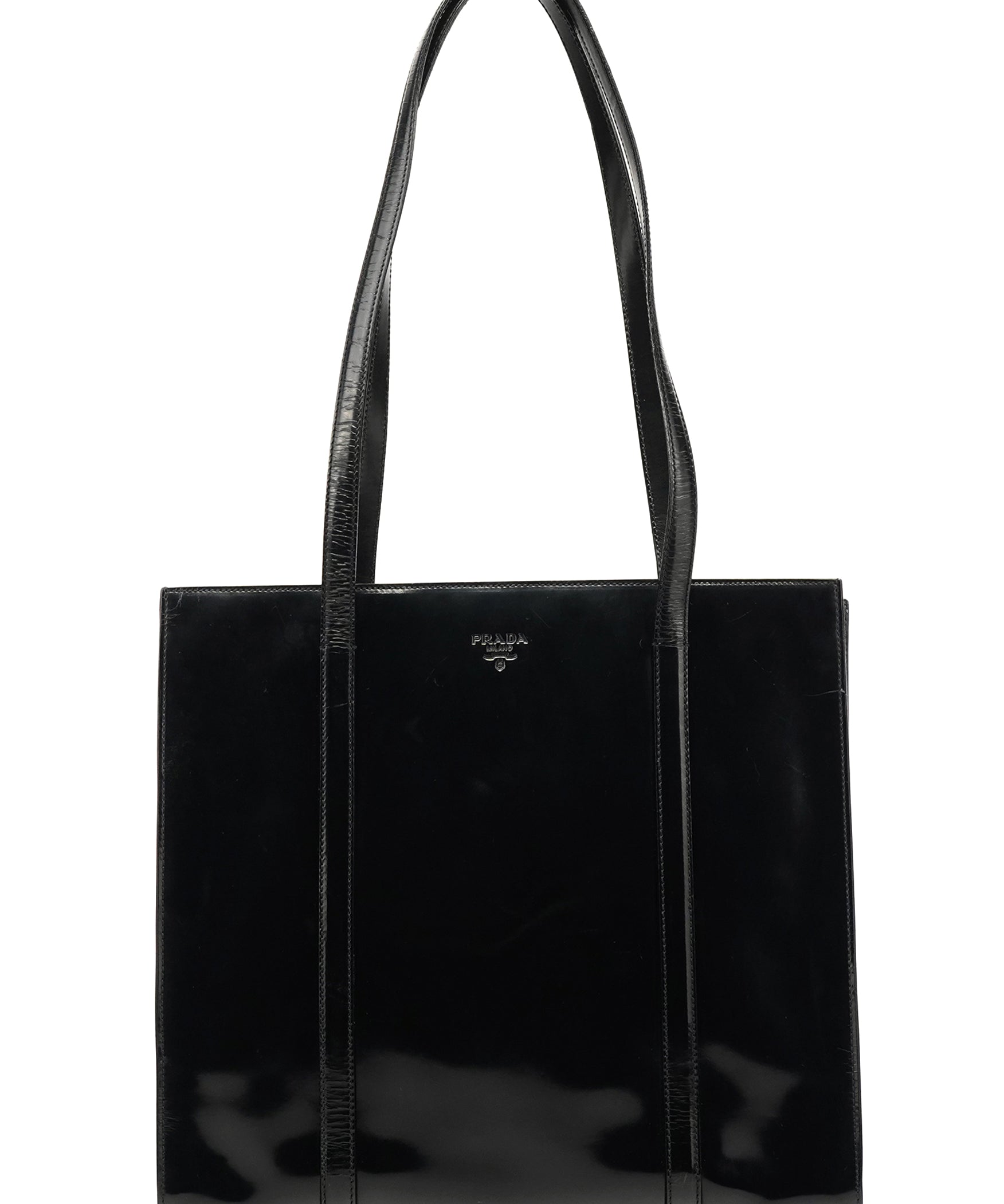 Prada 1995 Black Spazzolato Sport Tote Bag