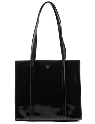 Prada 1995 Black Spazzolato Sport Tote Bag