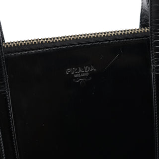 Prada 1995 Black Spazzolato Sport Tote Bag