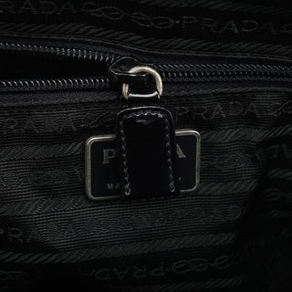 Prada 1995 Black Spazzolato Sport Tote Bag
