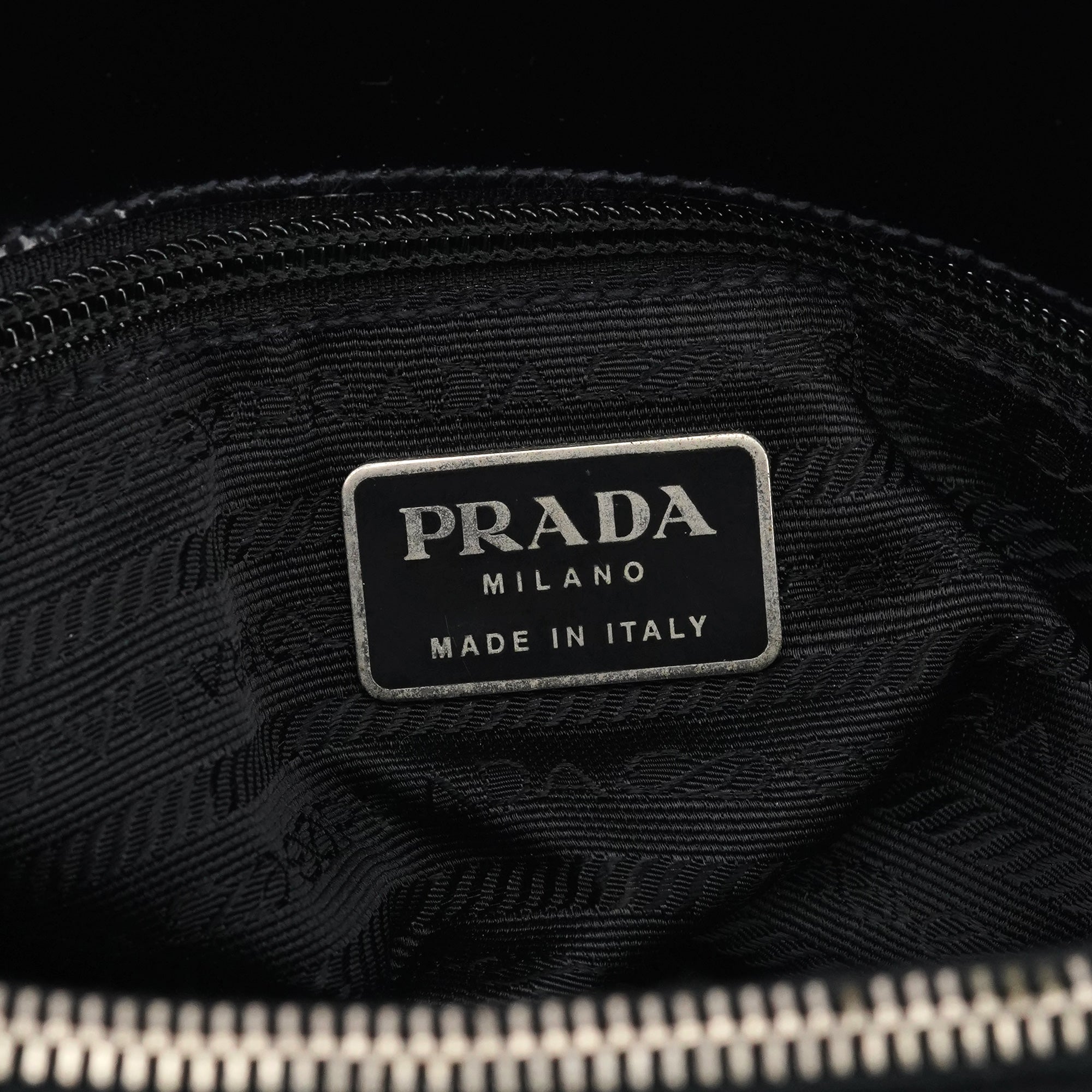 Prada 1995 Black Spazzolato Sport Tote Bag
