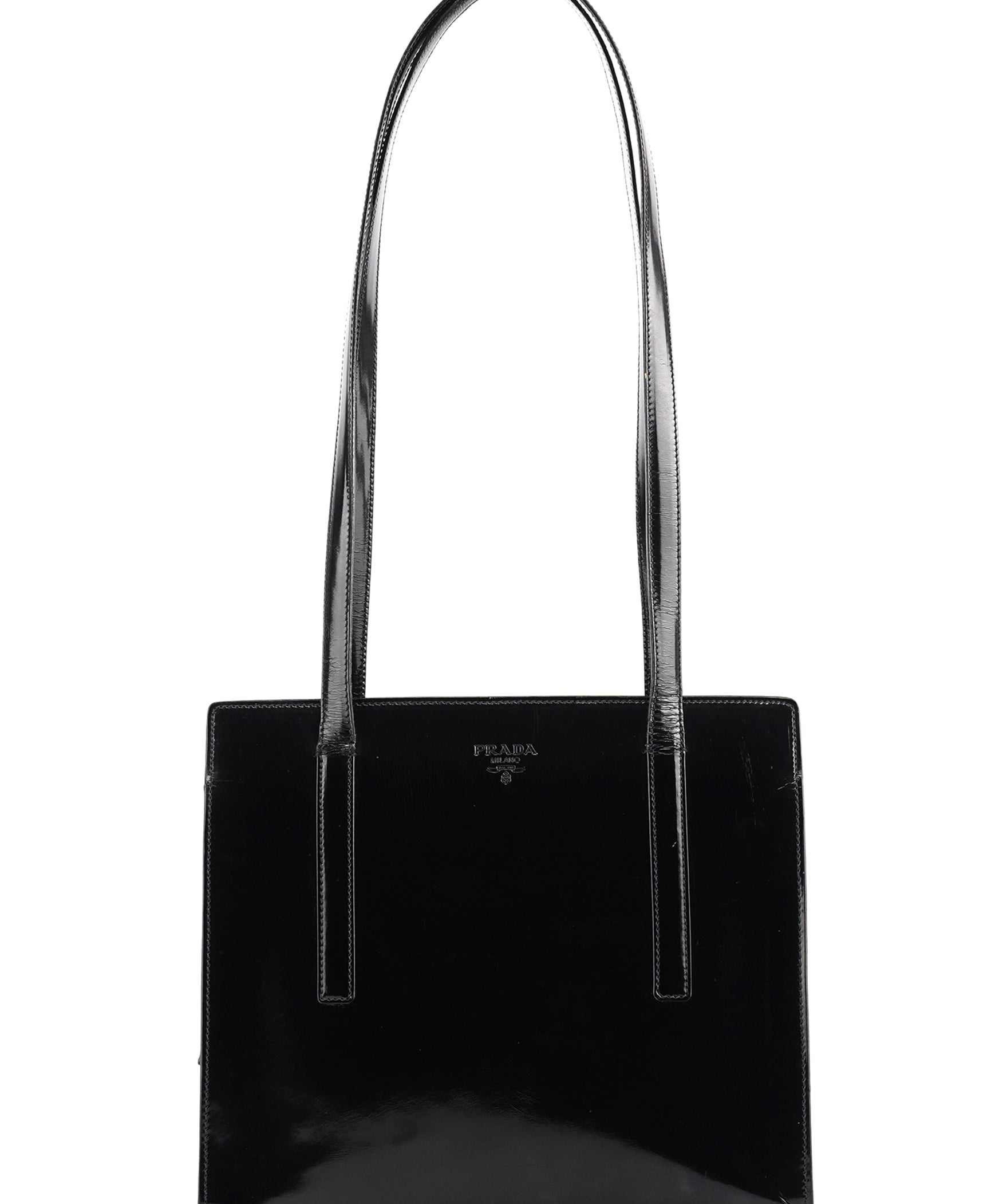 Prada 1995 Black Spazzolato Sport Tote Bag