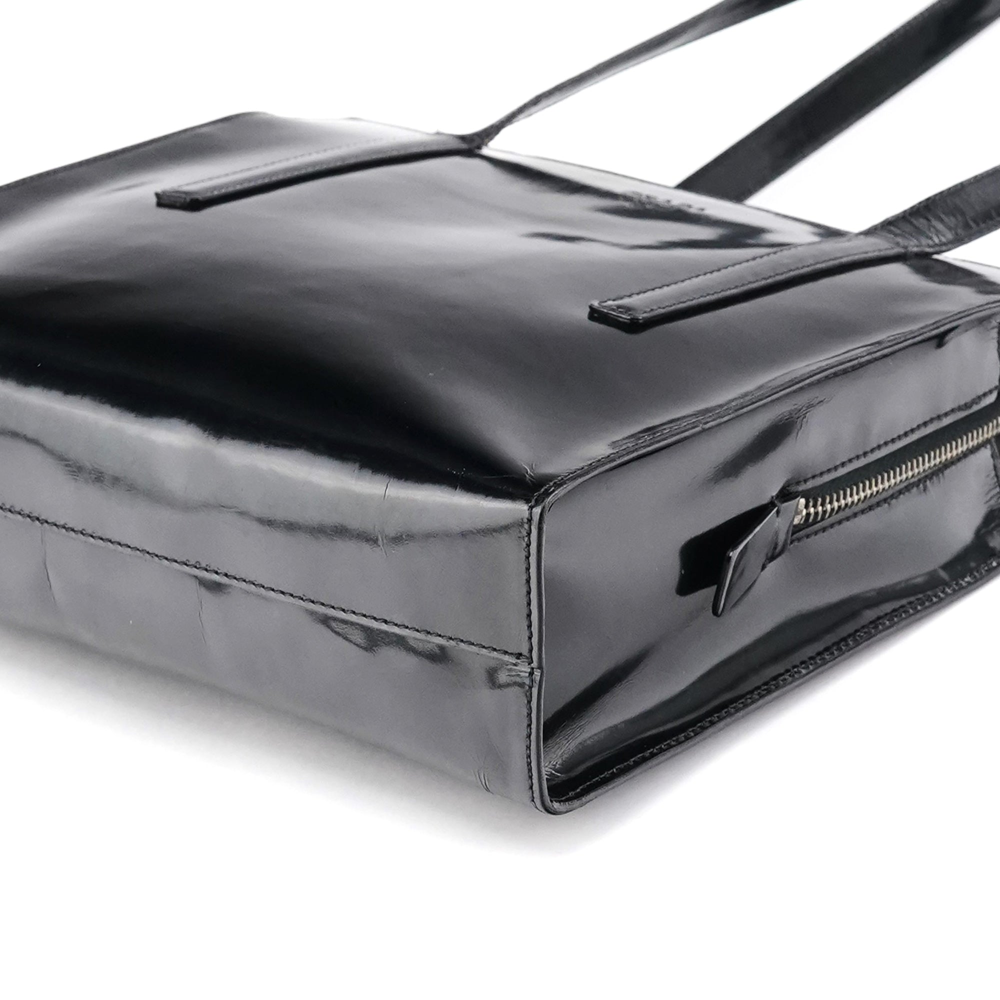 Prada 1995 Black Spazzolato Sport Tote Bag