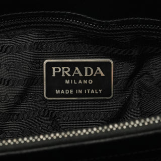 Prada 1995 Black Spazzolato Sport Tote Bag